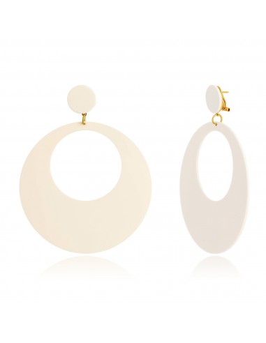 PENDIENTES FLAMENCA ARO ACETATO MARFIL