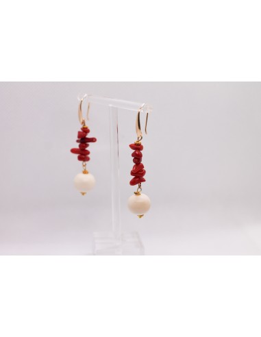 Pendientes coral hueso