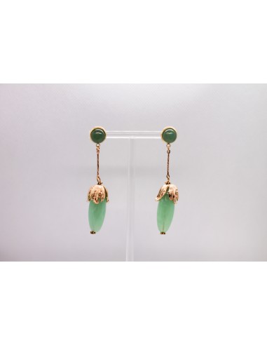 Pendientes bellota de piedra natural