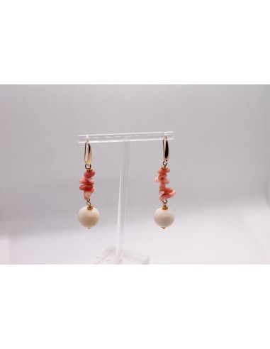 Pendientes coral hueso