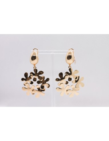 Pendientes dorados flor