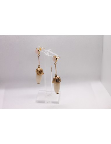 Pendientes bellota de piedra natural