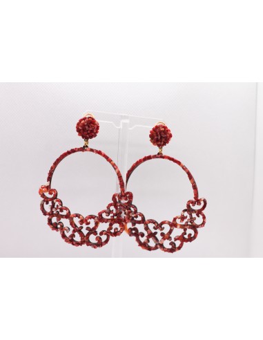 Pendientes coral natural cesta