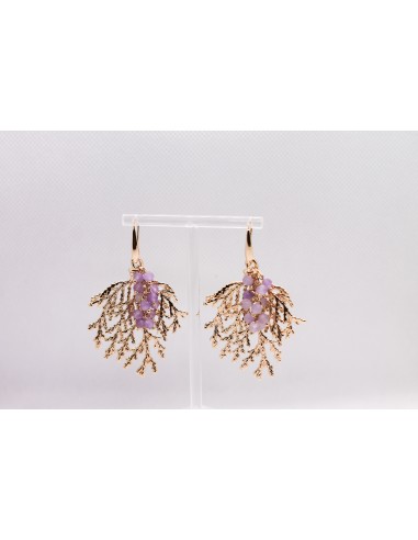 Pendientes hoja (Lila)