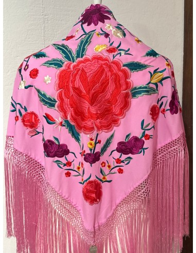 Mantón flor ERREPE color rosa